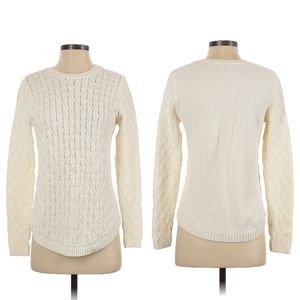 Jeanne Pierre Cream Beige 100% Cotton Sweater XL